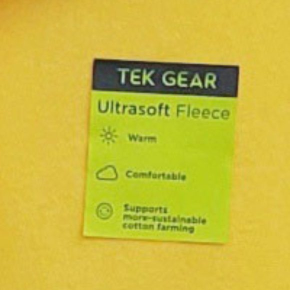 Tek Gear Ultrasoft Fleece Pullover Hoodie, Color - Flame Yellow, Size S, RN#7327 - Picture 8 of 15